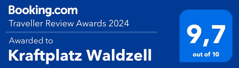 Booking.com Traveller Review Awards 2024, Kraftplatz Waldzell, 9,7 von 10 Punkten